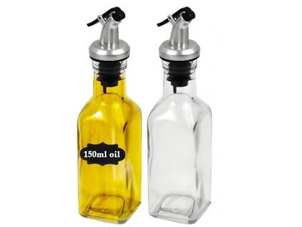 8ks skleněná láhev na ocet, olej a tekutiny s nálevkou, 150ml (3)