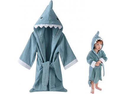 Dětský župan s kapucí, žralok, 0 3 roky (6)
