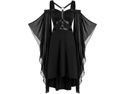 Středověké dámské šaty, černé, XL (1)