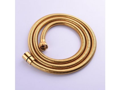 CIENCIA flexibilní zlatá sprchová hadice z ušlechtilé oceli s mosaznou přípojkou, 1,5 m (1)