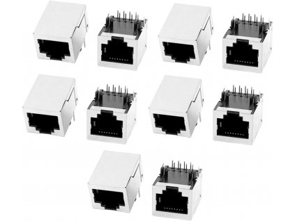 10ks síťové zásuvky na desku RJ45 Modular Jack 8P8C PCB
