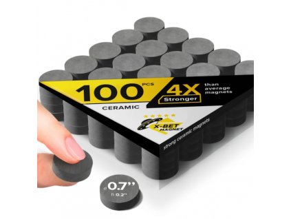 100ks keramické ferritové průmyslové magnety, 18 mm, kulaté (1)