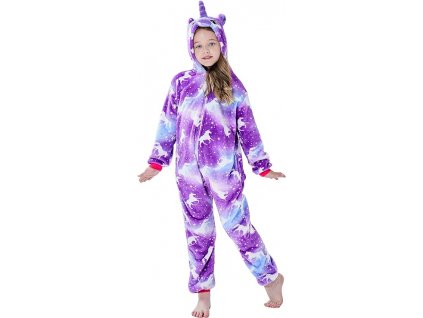 Onesie Dětské pyžamo jednodílné, jednorožec, vel. 130 (1)