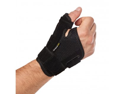 BraceUP® Bandáž na palec pravý i levý, dlaha palce, ortéza, černá (B491) (4)