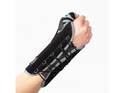 BraceUP® Bandáž zápěstí a palec pro pravou ruku, dlaha, ortéza, černá (B49202) (10)