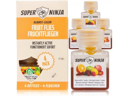Super Ninja 4ks ekologická past na ovocné mouchy do kuchyně a interiéru (6)