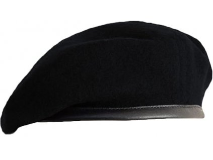 Vojenský baret černý, vlněný, unisex, 61 cm (1)