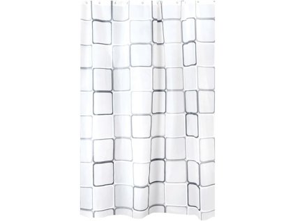 Sprchový závěs, závěs ke koupelnové vaně, 120 × 200 cm, 10x kroužky na tyč (1)
