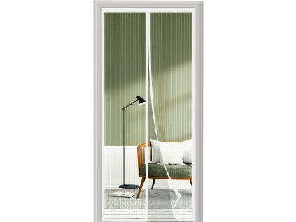 Magnetická síť proti hmyzu do dveří 80x230 cm, bílá (1)
