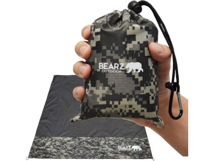 BEARZ Ultralehká outdoor, cestovní, pikniková deka, 152 x 140 cm , kamufláž (1)