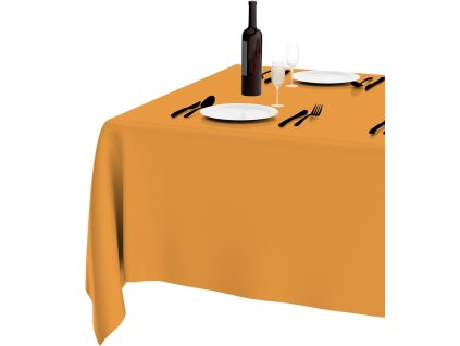 Jednorázový PVC párty ubrus, oranžový, 137 x 274 cm (1)