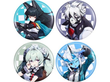 Zenless Zone Zero 4ks odznaky 75 mm, Rina, Von Lycaon, Corin Wickes, Billy Kid (2)
