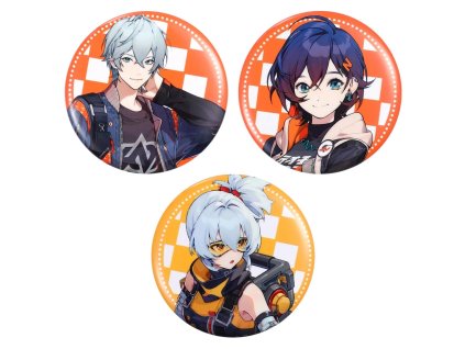 Zenless Zone Zero 3ks odznaky 75 mm, Wise, Belle, Nekomata (Soukaku) (1)