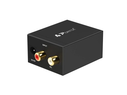 Portta Analogový digitální audio konvertor, RCA R L na Toslink SPDIF Cinch (1)