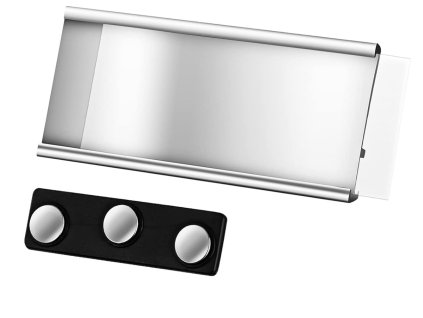 20ks magnetické hliníkové jmenovky s dvojitými magnety, průhledné jmenovky na oblečení, 72 x 32 mm (1)