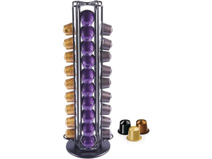 Držák na kapsle otočný na kávové kapsle Nespresso, pro 40 kapslí, černý (1)