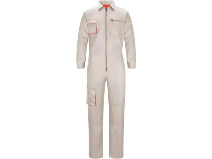 Pracovní kombinéza, bavlněný pracovní oblek, unisex, khaki oranžová (1)