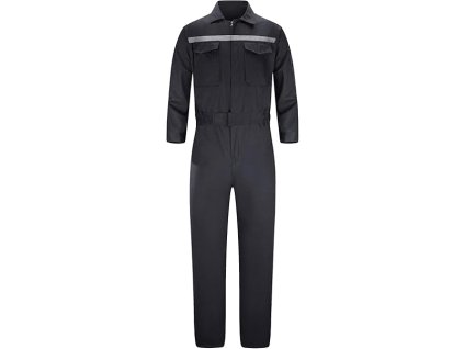 Pracovní kombinéza, bavlněný pracovní oblek, unisex, černý, XL (1)