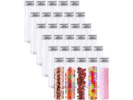 30ks malých skleněných lahviček 30ml se šroubovacím uzávěrem, 22x120 mm (1)