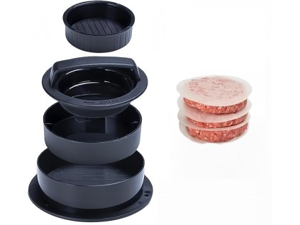 Lis na burgery 3v1, forma na plněné hamburgery s nepřilnavým povrchem (1)