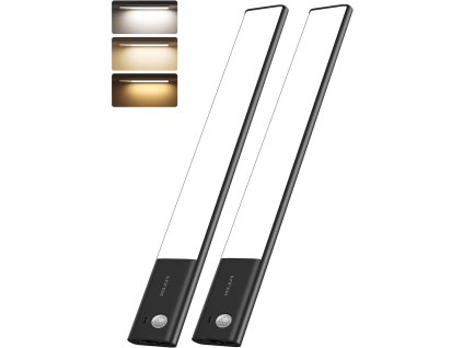 FULEN 2ks Podhledové LED svítidlo 38 cm, magnetické, dobíjecí, 3500 mAh, černé (1)
