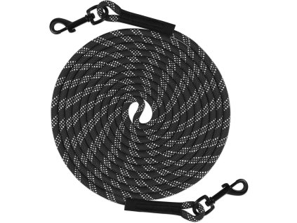 Taglory Reflexní vodítko pro psy 5m, průměr 8 mm, černé (1)