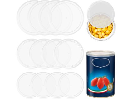 12ks Víčko na konzervy a sklenice 200 500 800 g, průhledné (1)