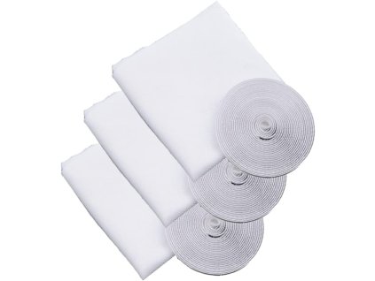 3ks síť proti hmyzu pro okna, bílá, 150x130 cm, přizpůsobitelná