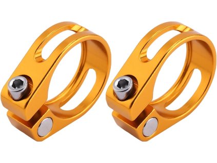 2ks objímka sedlovky jízdního kola, 31,8 mm, hliník, zlatá (1)