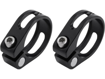 2ks objímka sedlovky jízdního kola, 31,8 mm, hliník, černá (1)