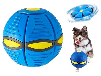 Interaktivní míč pro psy, kouzelný létající disk frisbee, modrý (1)