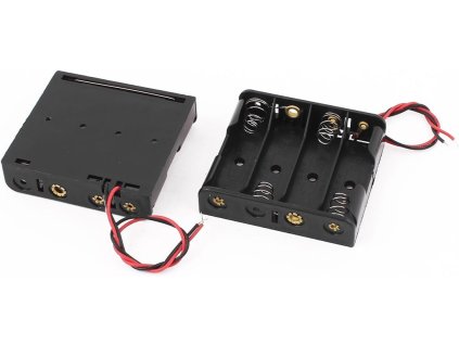 2ks Držák baterií s drátovým připojením pro 4x 1,5V AA baterie