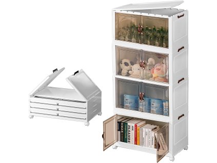 Stohovací úložné boxy 284 L (60 x 36 x 136 cm), 71 L x 4 kusy, bílý (1)