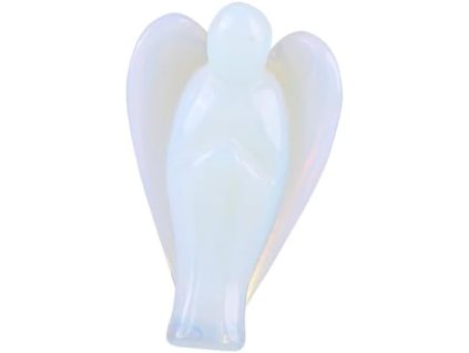 Figurka anděl strážný, talisman pro štěstí, měsíční kámen (1)
