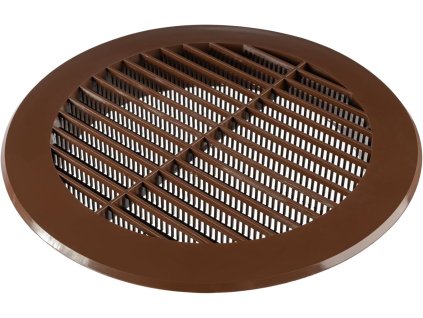 EUROPLAST Kryt větracího otvoru 150 mm, kulatá mřížka, hnědá (1)