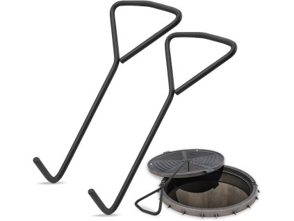 2ks zvedák na poklop kanálu z uhlíkové oceli, 30 cm (1)