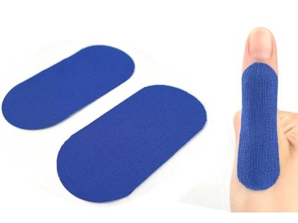 30ks prstová elastická páska samolepící, 2,5 x 7,5 cm, modrá, tejpa (1)
