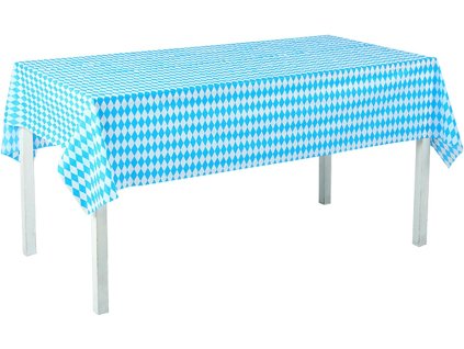 Ubrus Oktoberfest 137 x 274 cm, dekorace, bavorský modrobílý ubrus Bavaria Diamond Oktoberfest (1)