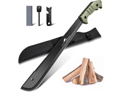 Purple Dragon Zahradní mačeta s pilou a pochvou, z jednoho kusu oceli D2 (1)