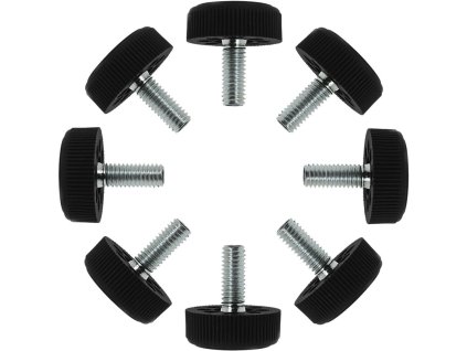 8ks vyrovnávací nožičky na nábytek M8 x 20 x 30 mm (1)