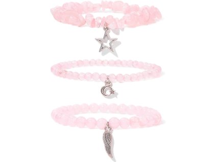 3ks náramků z přírodního kamene, perlový náramek, pro dámy (1391v) (1)