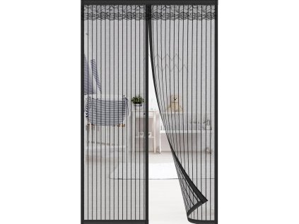 Magnetická síť proti hmyzu na dveře, 90x210 cm, s krajkou (1)