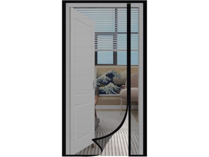 Sekey® Magnetická síť proti hmyzu na dveře, 85x195 cm, černá (1)