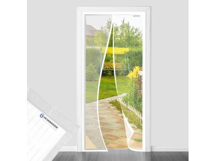 Design4door Magnetická síť proti hmyzu do dveří 120x210 cm, bílá (1)