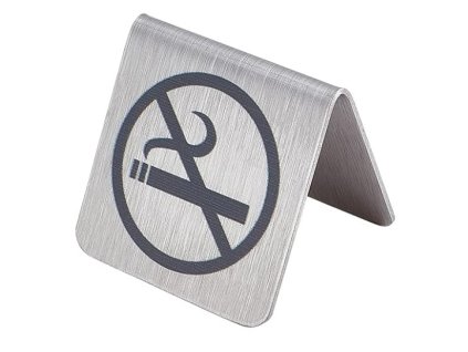 1ks nerezový nekuřácký štítek, oboustranná nekuřácká výstražná cedule (1)