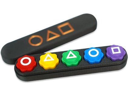 Korejská hra Gong gi, sada okamenů (5ks), hračka pro trénink koordinace oko ruka (1)