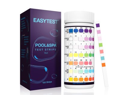 EASYTEST 150ks testovací proužky 7v1 pro bazény, vířivky a lázně (1)
