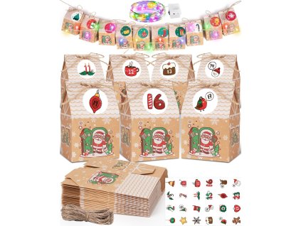 Adventní kalendář k naplnění, světelný řetěz (1)