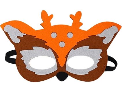 10ks plstěných zvířecích masek pro děti jelen sika (1)