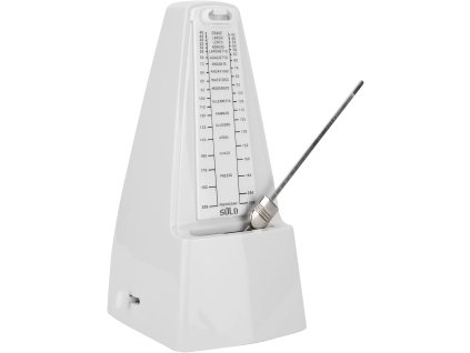 Mechanický metronom univerzální pro klavír, kytaru, housle, bicí nástroje a jiné, bílý (5)